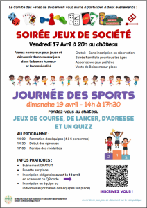 Evènements avril 2026 CDF 