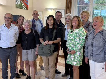 Les artistes présents au vernissage.